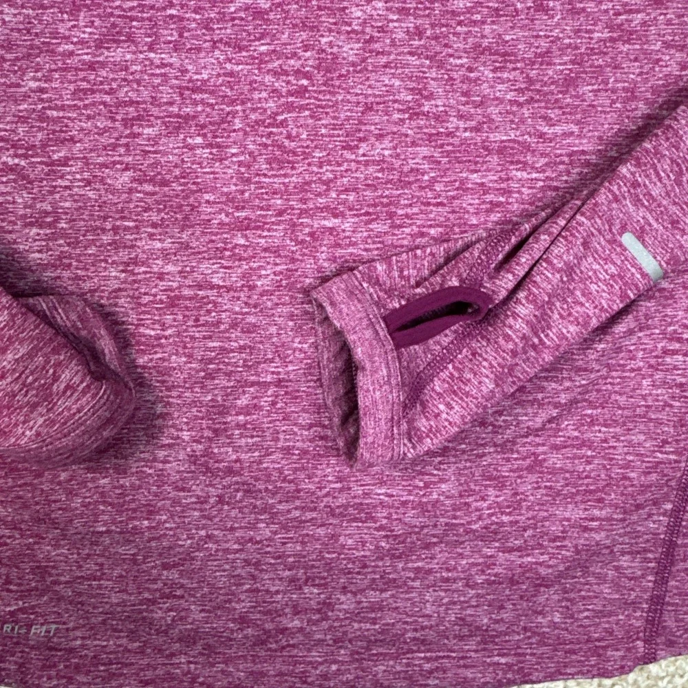 Nike Element 1/2 Zip Pink Heather L/S Running Athletic Top (481320) Small